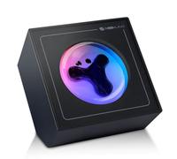 sovenomund Ferrofluid Altavoz Visualizador de sonido, lámpara de ferrofluido bailando con luces coloridas, ferrofluido con ritmo musical, Symbiont en una botella (negro)