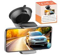 Sovica Soporte movil Coche Ventosa salpicadero Parabrisas rotacion 360º posicionamiento Horizontal y Vertical Ajuste Universal Compatible con Smartphones hasta 7,6" Facil Instalacion