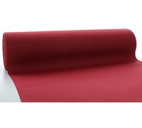 Sovie HORECA Linclass® Airlaid Camino de mesa de 40 cm x 24 m, rollo de mantel similar a la tela, práctico mantel desechable para bodas o fiestas, burdeos
