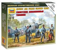 Soviet Airforce Ground Crew WWII Plástico Kit 1:100 Modelo Zvezda