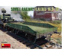 Soviet Ferrocarril De Superficie Plana 16,5-18 T 1:35 Plástico Modelo Kit