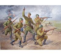 Soviet Infantry WWII Figura Plástico Kit 1:72 Modelo Zvezda