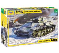 Soviet Luz LED Tanque T-70b 1 :3 5 Plástico Modelo Kit Zvezda