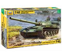 Soviet Main Batalla Tanque T-62 1 :3 5 Plástico Modelo Kit Zvezda
