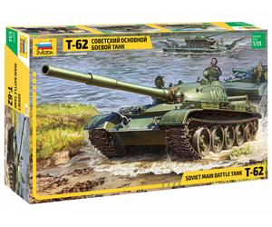 Soviet Main Batalla Tanque T-62 1 :3 5 Plástico Modelo Kit Zvezda