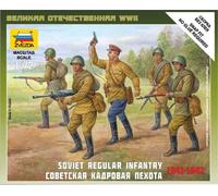 Soviet Regular Infantry WWII 1941-1942 Plástico Kit 1:72 Modelo Zvezda