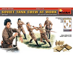 Soviet Tanque Crew At Work Figura Plástico Kit 1 :3 5 Modelo Miniart