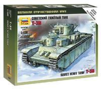 Soviet Tanque T-35 1:100 Plástico Modelo Kit Zvezda