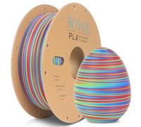 Sovol Filamento PLA de tres colores mate de 1,75 mm, filamento PLA para impresora 3D, precisión dimensional +/-0,02 mm, 1 kg (2,2 LBS)/bobina, rojo/azul/verde, coextrusión PLA de tres colores