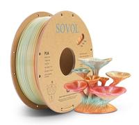 Sovol Impresora 3D, seda brillante, multicolor, cambio rápido, PLA de 1 kg, materiales de impresión 3D, precisión dimensional +/- 0,03 mm, 1,75 mm, arcoíris rosa