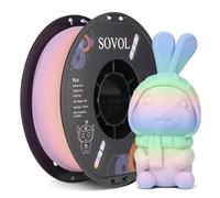 Sovol Rainbow Matte PLA Filament 1,75 mm, filamento PLA para impresora 3D, precisión dimensional +/-0,02 mm, 1 kg (2,2 LBS)/bobina, Rainbow PLA