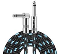 Sovvid Cable de guitarra 15 pies - Cable de instrumento profesional para guitarra eléctrica AMP versión actualizada 1/4 TS Cable para guitarra bajo mandolina teclado y audio profesional