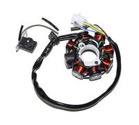 Sovxbgw Bobina Caja Encendedor Bobina Encendido Generador CA 8 Polos con Estator Magnético Motor para GY6 50 CC 80 CC Bobina Encendido(Single Ignition Coil)