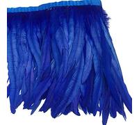 Sowder Rooster Hackle - Flecos de plumas de 25,4 a 30,5 cm de ancho, paquete de 1 yarda (azul rey)