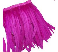 Sowder Rooster Hackle - Flecos de plumas de 25,4 a 30,5 cm de ancho, paquete de 1 yarda (fucsia)