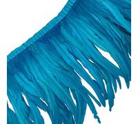 Sowder Rooster Hackle - Flecos de plumas de 25,4 a 30,5 cm de ancho, paquete de 1 yarda (turquesa)