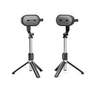 SOWO Juego de Altavoces Bluetooth duales con Soportes de Altavoz portátiles Ajustables, 2 Piezas, emparejamiento Inteligente, máximo Disfrute auditivo, Sonido estéreo Envolvente, Funda Ligera para el