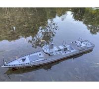 SOWOFA Modelo de destructor de misiles 055 grande con control remoto, modelo de buque de guerra de 60 cm, casco ultra largo, 2,4 G, doble hélice accionada por control remoto, modelo de barco ligero