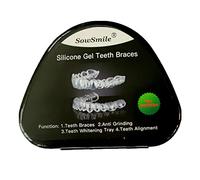 SowSmile Gel de silicona Soft Dental Oral Teeth para blanquear los dientes, antiarrugas, blanqueador de dientes, protección de la noche, braxismo, aparatos ortopédicos (tamaño más bajo)