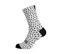 Sox Footwear Crosses Crew Socks - Seamless Toe, Compression Fit, Breathable, Reinforced Toe & Heel, Cushioned for Running, Cycling, Active Lifestyle (Large)