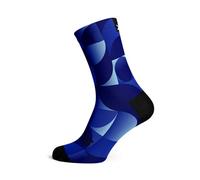 Sox Footwear Solid Royal Crew Socks - Seamless Toe, Compression Fit, Breathable, Reinforced Toe & Heel, Cushioned for Running, Cycling, Active Lifestyle
