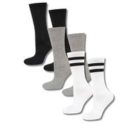 soxo Bordado Sport Calcetines Tenis Hombre Divertidos Algodon Regalos Originales Blanco Regalo 40-45 Gris Blanco Negro 3 Pares