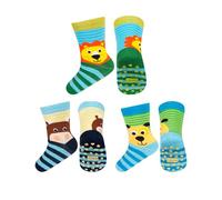 soxo Calcetines Antideslizantes Niño Regalos Originales Bebes 1 Año 6-12 Meses Leon Vaca Perro 3 Pares