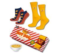 soxo Fast Food Calcetines Mujer Divertidos Regalos Para Hombre Originales Regalo Colores 40-45 Hot Dog 2 Pares