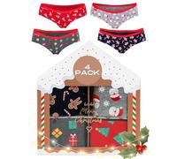 soxo Navidad Bragas Hipster Mujer Algodon Regalos Originales Lenceria Navideños S 4 Piezas
