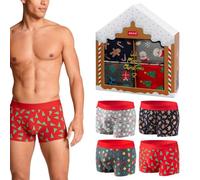 soxo Regalos Graciosos Navidad - Calzoncillos Boxer Algodón Hombre M-XL | magos reyes, christmas men underwear, papá noel, regalitos baratos, motivo papanoel festivo