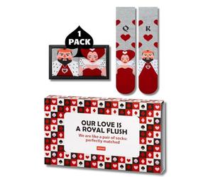 soxo San Valentin Calcetines Divertidos Algodon Regalos Originales Para Hombre En Una Caja De Regalo 40-45 Cartas 1 Par