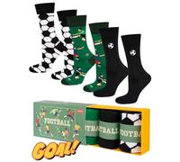 soxo Sport Calcetines Hombre Divertidos Algodon Regalos Originales Regalo Hombres 40-45 Football 3 Pares