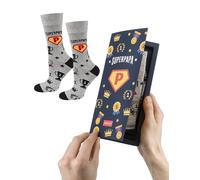 soxo Super Papa Calcetines Hombre Divertidos Algodon Regalos Originales Regalo Padre 40-45 Calcetines