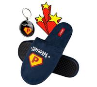 soxo Super Papa Zapatillas Casa Hombre Verano Regalos Pantuflas Divertidas Slippers Llavero 41/42 Zapatillas Super Papa + Llavero
