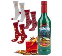 soxo Vino Caliente Calcetines Navidad Mujer Algodon Regalos Originales Divertidos 35-40 Glühwein 3 Pares
