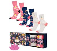 soxo Yoga Calcetines Mujer Divertidos Algodon Socks Regalos Originales Regalo Para Ella 35-40 Yoga 3 Pares