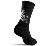SOXPro Classic - Calcetines antideslizantes - Flechas GRIP de silicona - Antiblasuras - Transpirable - Estabilidad y Control - (FR/ES, Letras, L, Regular, Regular, Black)