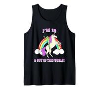 Soy 18 & out of This World Alien Unicorn Party Camiseta sin Mangas