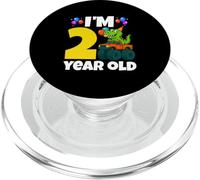 Soy 2 años Monster Truck Dinosaurio Cumpleaños Niño 2nd Bday PopSockets PopGrip para MagSafe