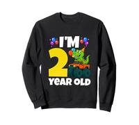 Soy 2 años Monster Truck Dinosaurio Cumpleaños Niño 2nd Bday Sudadera