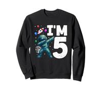 Soy 5 Cosmic Dabbing Astronauta Galaxy Cumpleaños Niño Aventura Sudadera