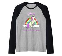 Soy 6 & out of This World Alien Unicorn Party Camiseta Manga Raglan