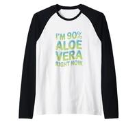 Soy 90 Aloe Vera ahora mismo Quemadura de sol Camiseta Manga Raglan