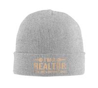 Soy Agente Inmobiliario Hombre Mujer Gorros con Vuelta Suave Gorro De Punto Resistente Al Viento Gorro Invierno para Correr Clima Frío Pasear Al Perro