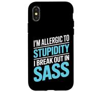Soy alérgico a la Estupidez Romper en SASS Carcasa para iPhone X/XS
