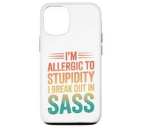 Soy alérgico a la Estupidez Romper en SASS - Retro Carcasa para iPhone 12/12 Pro