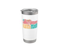 Soy alérgico al lunes por la mañana Vaso térmico de acero inoxidable de doble pared