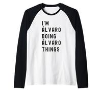 Soy Álvaro Haciendo Cosas de Álvaro Camiseta Manga Raglan
