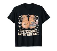 Soy amistoso Pero mi Esposa no es Divertido Marido Camiseta