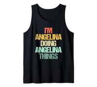 Soy Angelina Haciendo Angelina Cosas -Fun Diciendo Nombre Angelina Camiseta sin Mangas